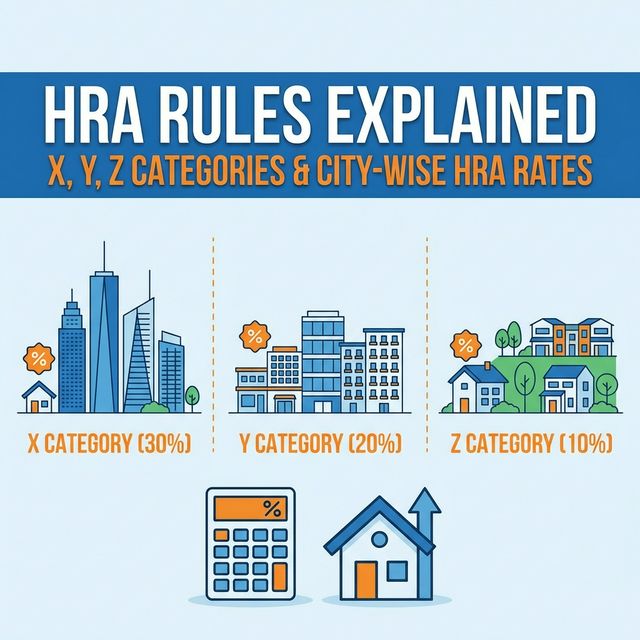 HRA Rules for Central Government Employees (City-wise Rates & Calculation Explained)