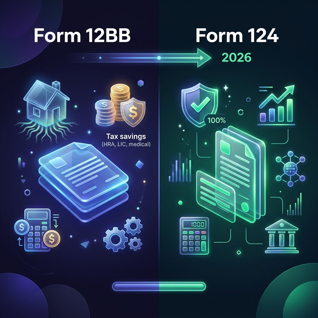 Detailed Comparison Table: Form 12BB vs Form 124 (2026 Update)