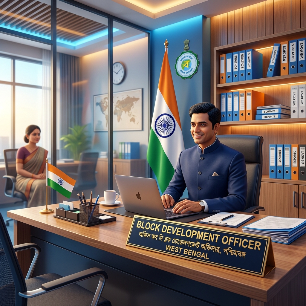 West Bengal BDO Salary Structure & Office Illustration
